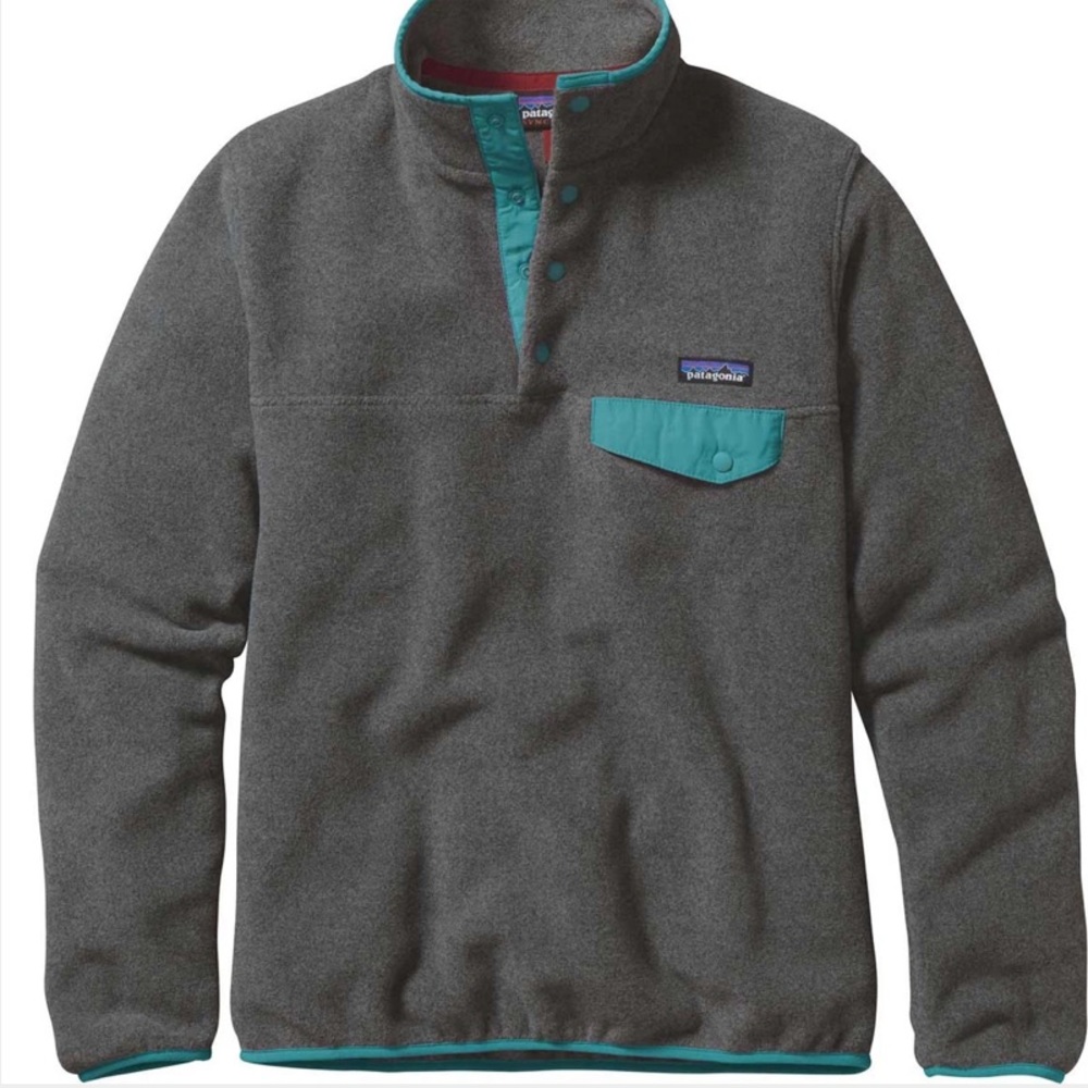 Patagonia synchilla snap-t fleece | women’s size small / nickel and epic blue